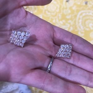 Curved Diamond Shape Earrings